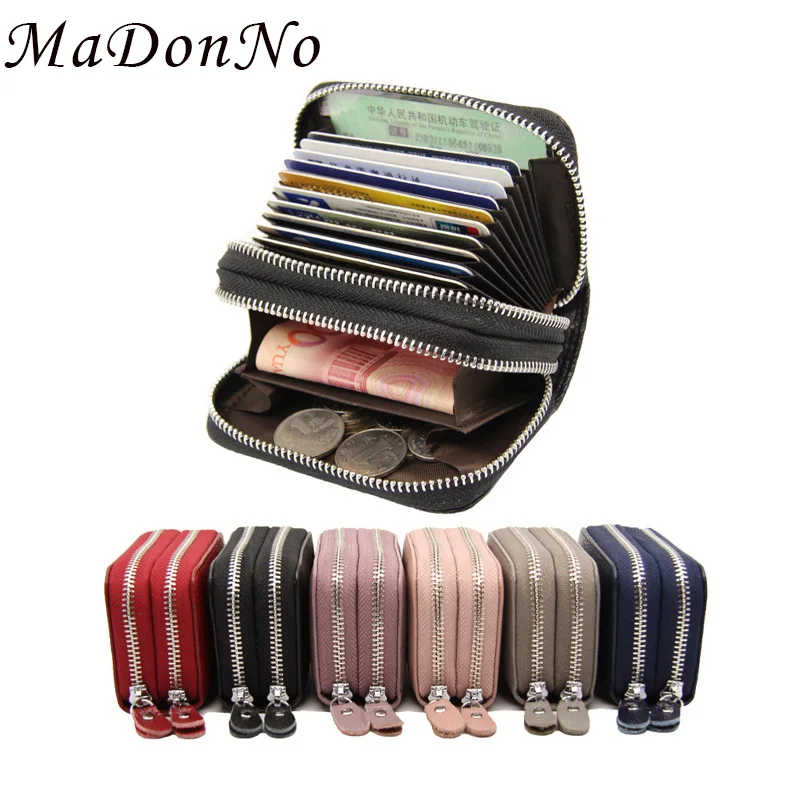 

Leather Business Card Holder Rfid Wallet Bank Credit Card Case ID Card Holders Women cardholders porte carte pasjes portemonnee