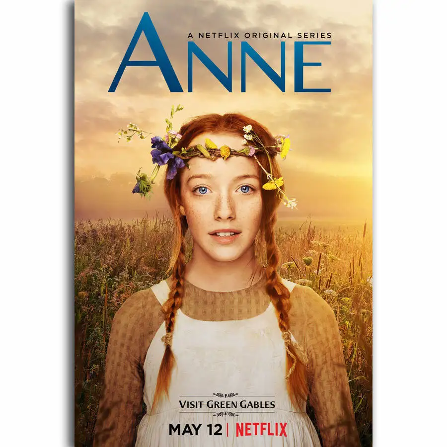 Белый S2551 Anne с E Netflix ТВ серии Сезон 1 2 настенная живопись печать на Шелковый Холст постер для декорации дома - Цвет: Белый