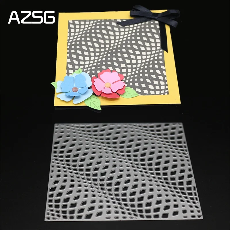 

AZSG Wave square Metal Cutting Dies Stencils for DIY Scrapbooking Photo Album Decoration Supplies Clear Stamps DIY Paper Card