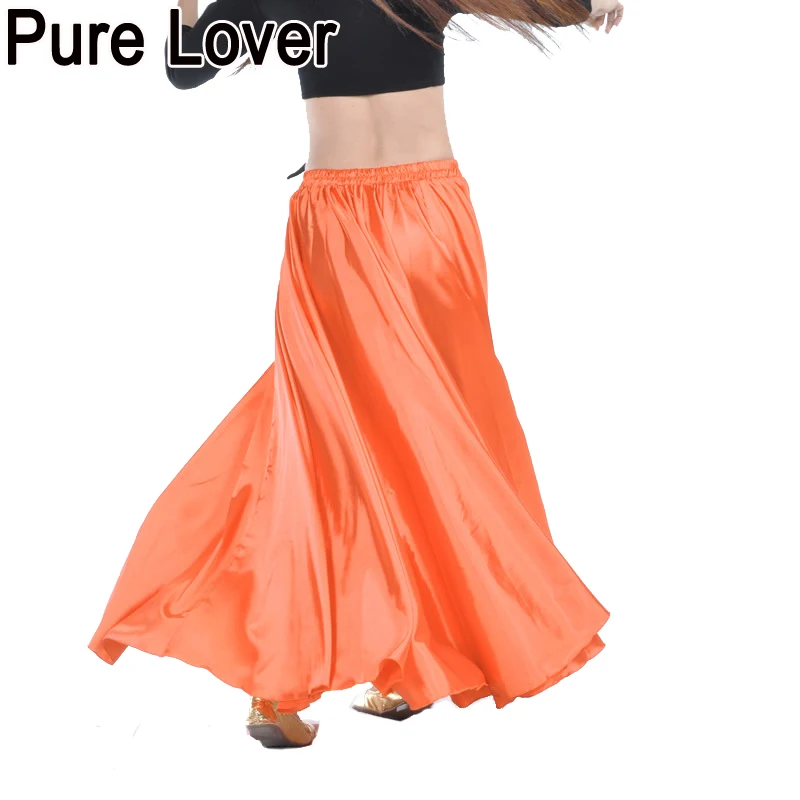 15pcs/lot, Shining Satin Long Spanish Skirt Swing dancing costume Belly Dance Costume 14colors available