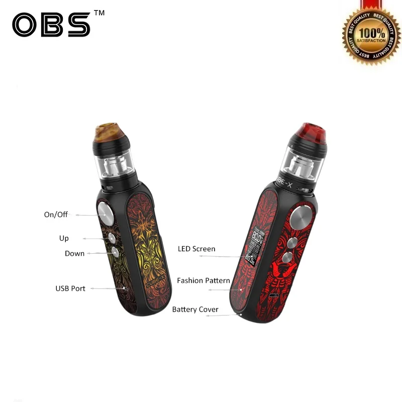 Оригинальный набор OBS Cube X 80 Вт с баком для вейпа 4 мл Mesh катушка M1 сердечник M3