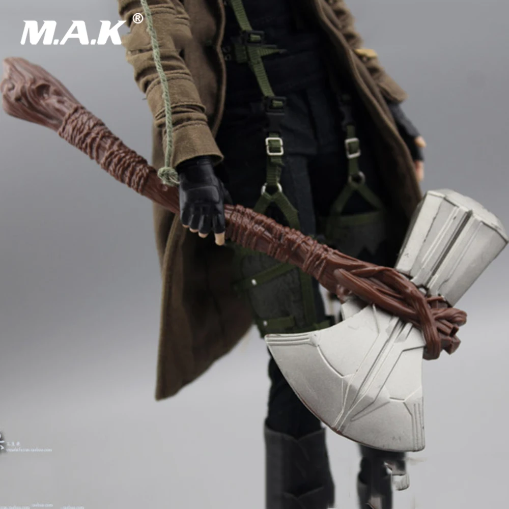 

1/6 Figure Accessories Avengers Infinity War Thunder Axe/Loki Cane/Infinite Gloves Thor Hammer Model for 12'' Action Figure Body