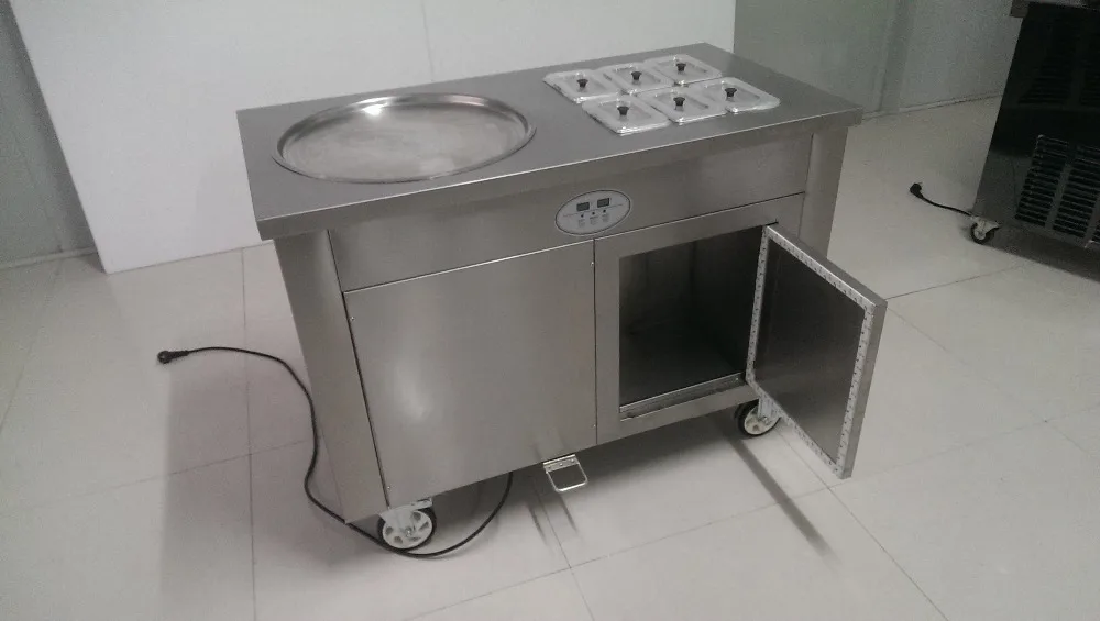 temperature control double compressor flat single pan six small hopper