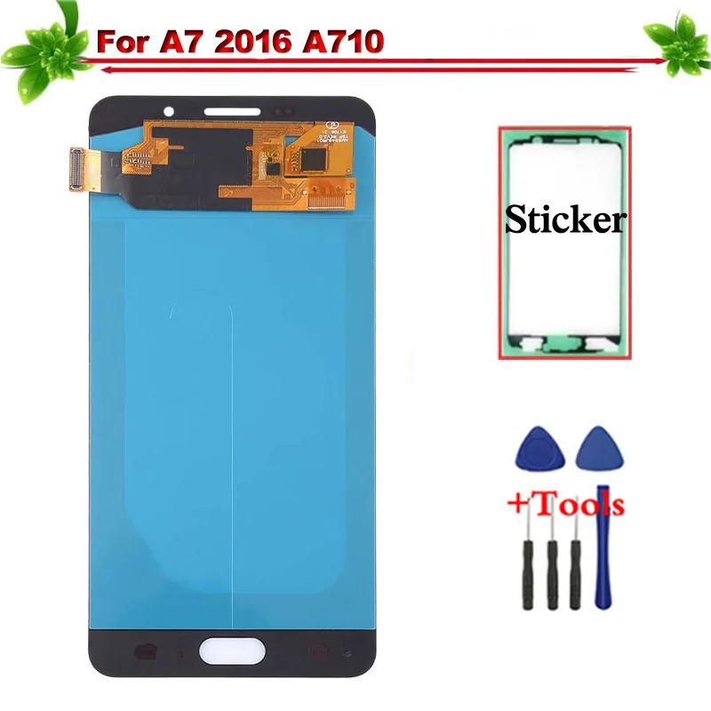

Oled for Samsung Galaxy A7 2016 A710 A710F A710M LCD Touch Screen Digitizer LCD Display Full Assembly Replacement for A7 2016
