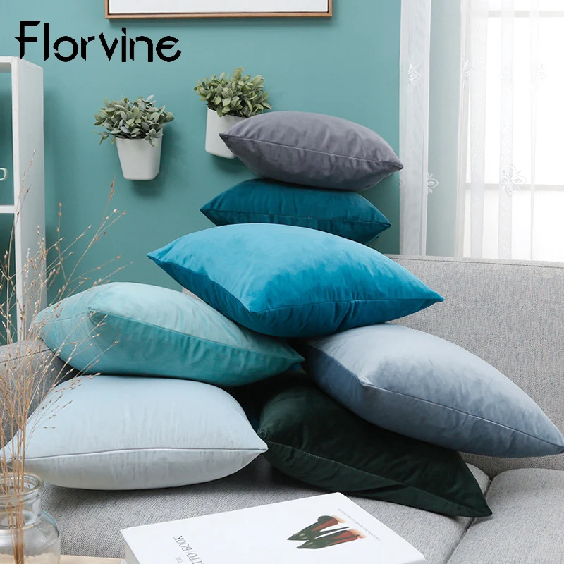 

Velvet Cushion Covers Decorative Pillow Cover Cushions Home Decor Fur Pillows Cushion Case Bedroom Sofa Housse De coussin