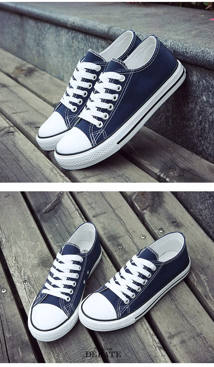 Hellozebra Men Casual Canvas Shoes Classical Lace Up Solid Flats Breathable Board Soft Leather Students Shoes 2016 Autumn New (19)