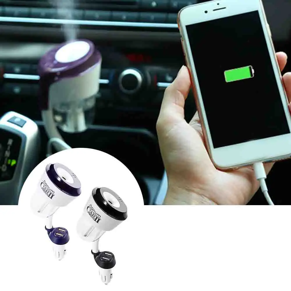 Behokic Dual USB Charger Port Essential Oil Aroma Diffuser Ultrasonic Cool Mist Fresh Purification font b