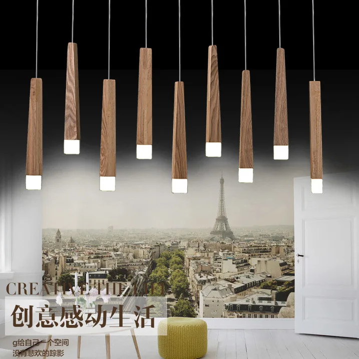 Europa moderno arte decoración de madera maciza colgante luces nórdicos 3 W led 110 V/220 V para la decoración de luz Led iluminación A178