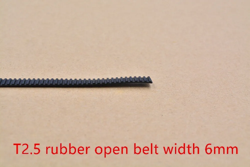

T2.5 Timing belt pitch 2.5mm width 6mm open ended Neoprene Rubber timing pulley for CNC