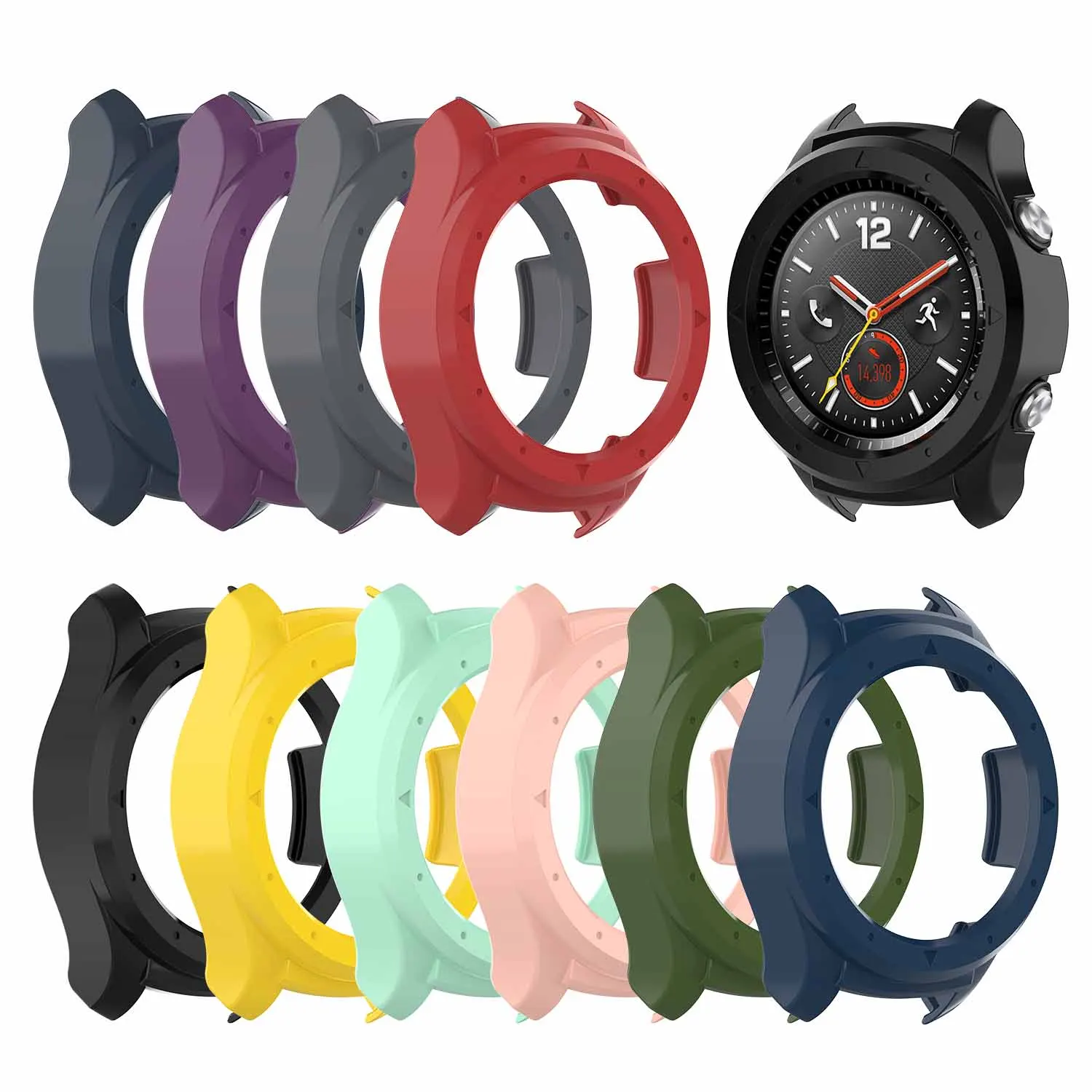 

10 Colors PC Protective Case For Huawei watch2 Anti-fall Waterproof Dustproof Watch Shell Smartwatch Accessories For Huawei