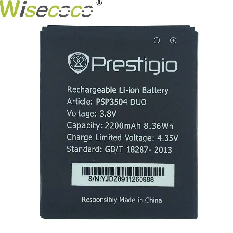 

Wisecoco New Original 2200mAh PSP3504 DUO Battery For Prestigio Muze C3 3504 psp3504 Duo Phone Batteries With Tracking Number