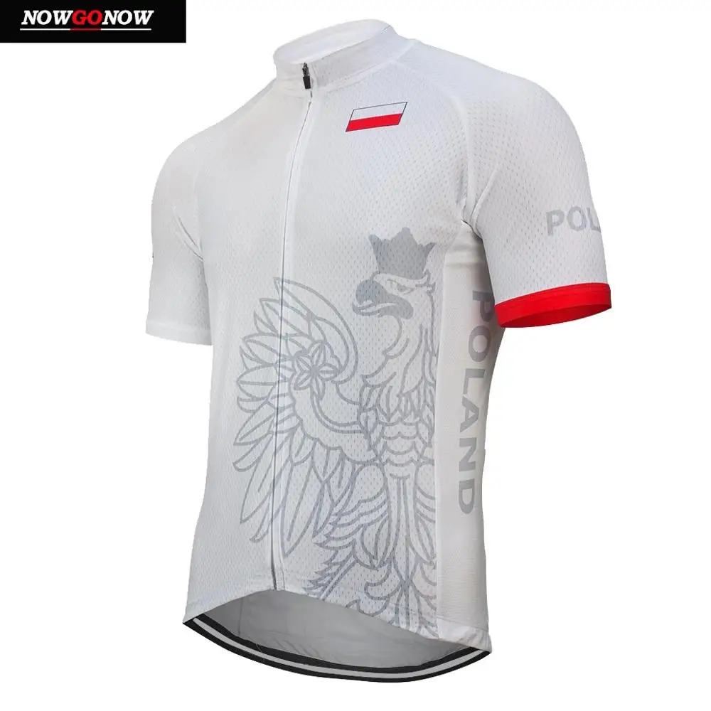Джерси для велоспорта poland national team для мужчин pro с коротким рукавом лето pro белый и красный велосипед одежда дорожный костюм для велосипедного спорта дышащий - Цвет: men only jersey
