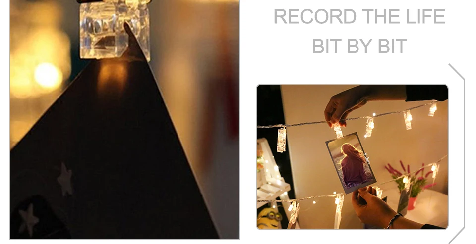 USB RGB LED Card Photo Clip String Light (10)
