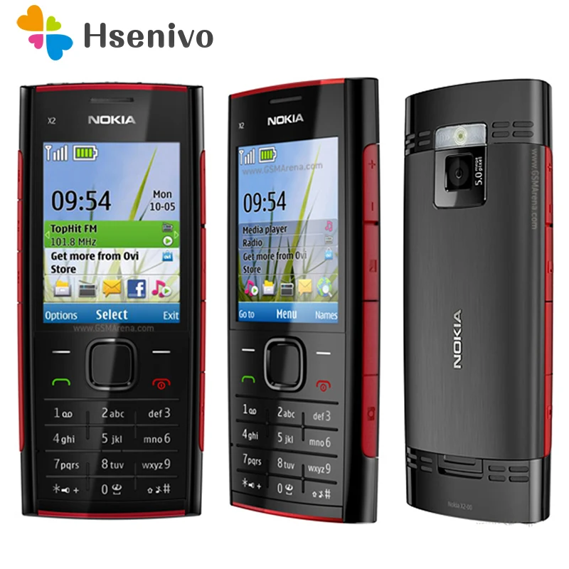 Дешево 100% Оригинальный Unlokced Nokia X2 X2 00 Bluetooth FM JAVA 5MP разблокированный мобильный телефон с английской русской Иврит Арабской клавиатурой