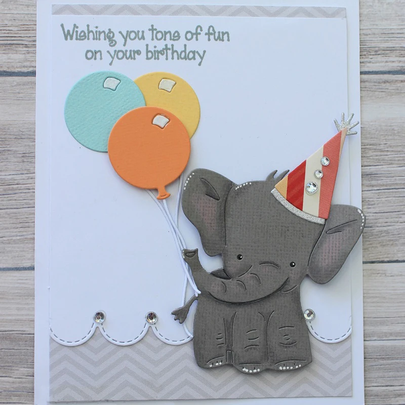 

Sweet Baby Elephant Metal Cutting Dies Stencil for DIY Scrapbooking Photo Album Embossing Paper Cards Decorative Crafts Die Cuts
