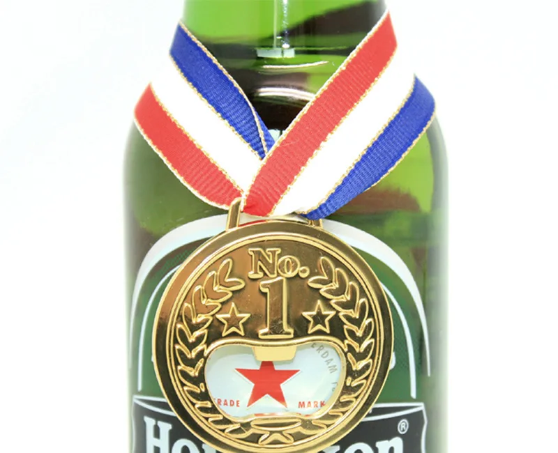100pcs No.1 Winner Gold Medal Bottle Opener Champion Beer Creative Party Favors Attached A String | Дом и сад