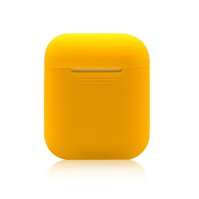 Мягкий силиконовый чехол для Airpods On Air Pods, противоударный защитный чехол для наушников, водонепроницаемые аксессуары для гарнитуры, 20 цветов - Цвет: Оранжевый