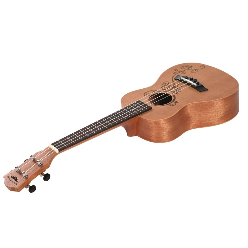 ABGZ-концертная укулеле, 23 дюйма, УКУ, 4 струны, гитара из красного дерева, шея для детей, взрослых, Цветочная лоза