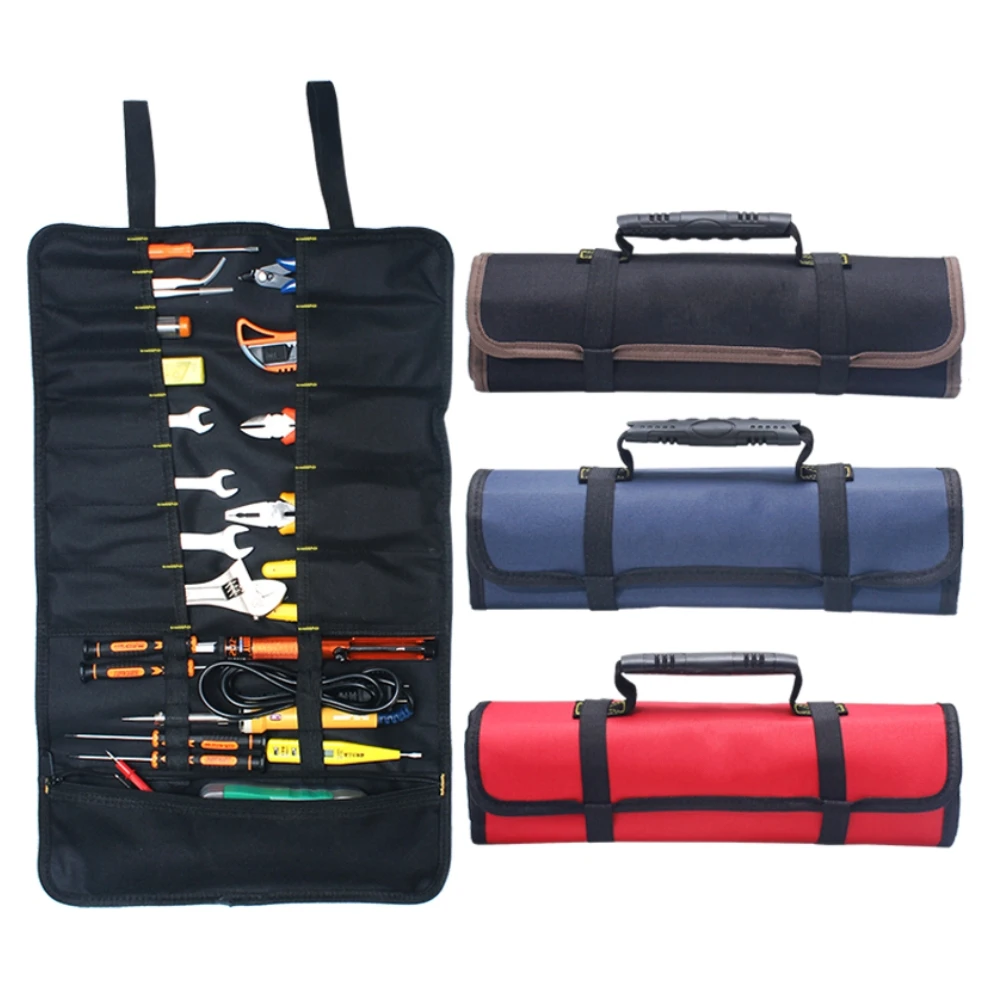 

3 Color Choice Chef Knife Bag Roll Bag Carry Case Bag Kitchen Cooking Portable Durable Storage 22 Pockets Black Red Blue