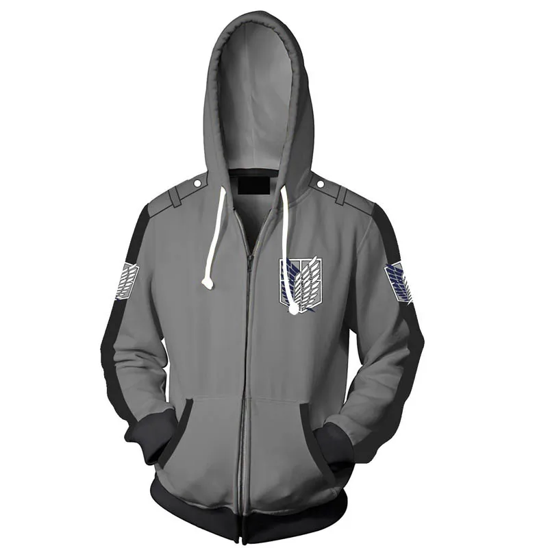 Anime Attack On Titan Levi Mikasa Eren Cosplay Costumes Men Women Hoodies Sweatshirts Spring Jacket Coat Luxtees (8)
