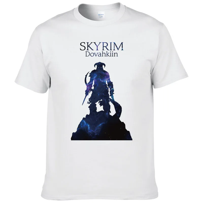 2017 летняя стильная футболка Skyrim Dovahkiin для пожилых людей женские топы хлопковые