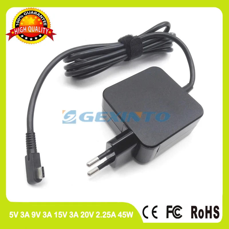 

20V 2.25A 45W Wall Charger Type-C EU plug laptop Adapter for Acer Aspire Switch Alpha 12 SA5-271 SA5-271P Spin 7 SP714-51