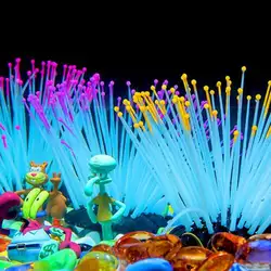 Моделирование Искусственный Fish Tank Украшение силиконовые Пластик Coral завод актинии Pet Рыба Водная поставки аквариум украшения