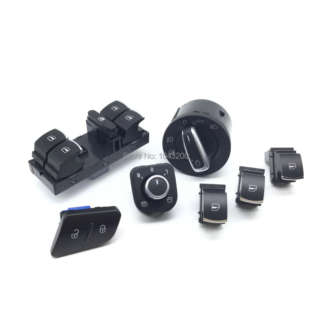 5ND959565A For Volkswagen VW Passat B6 3C Window Headlight Mirror Door Control Switch Button OE# 3C0962125B 5ND941431A 5ND959857 |