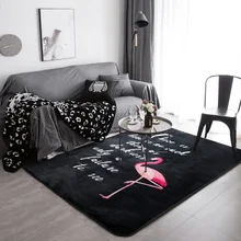 Нордический стиль черный модный зебра узор гостиная фланелевый коврик ползающий ребенок коврик татами спальня ковер нескользящий полосатый ковер