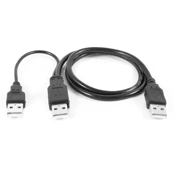 

EDT-USB 2.0 Type A Male to Dual USB A Male Y Splitter Cable Cord Black