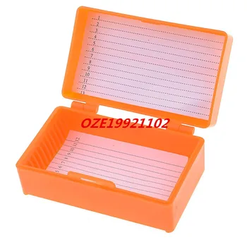 

Orange Plastic Rectangle Shape 12 Slides Microscope Box 3.1" x 1.8"