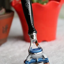 Frank через плечо(FS),# FU-01EB, 5 Слои лезвия головка для бритвенного станка с искусственным мехом черное дерево ручка+ держатель для бритвенного станка(#43