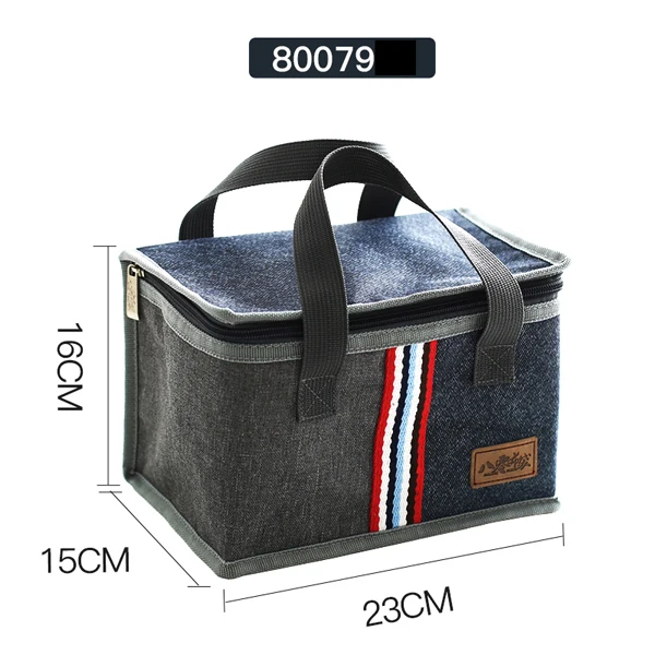 Hylhexyr изолированный герметичный Ланч-бокс для взрослых детей, стильная сумка-холодильник для офиса, школы, пикника на молнии - Цвет: 80079