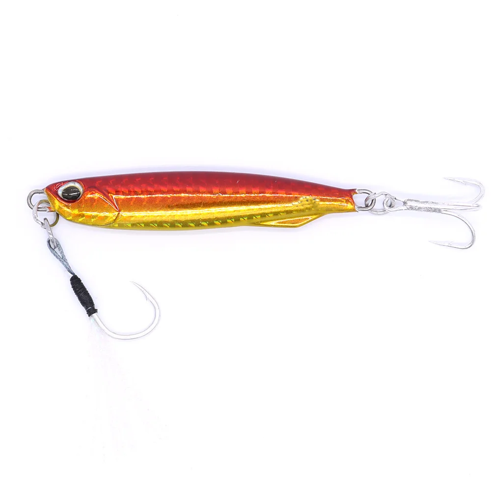 CASTFUN 20g 40g 60g Drag Metal Cast Slim Jig Fishing Lure Off Shore Jigging Lure - Цвет: Yellow