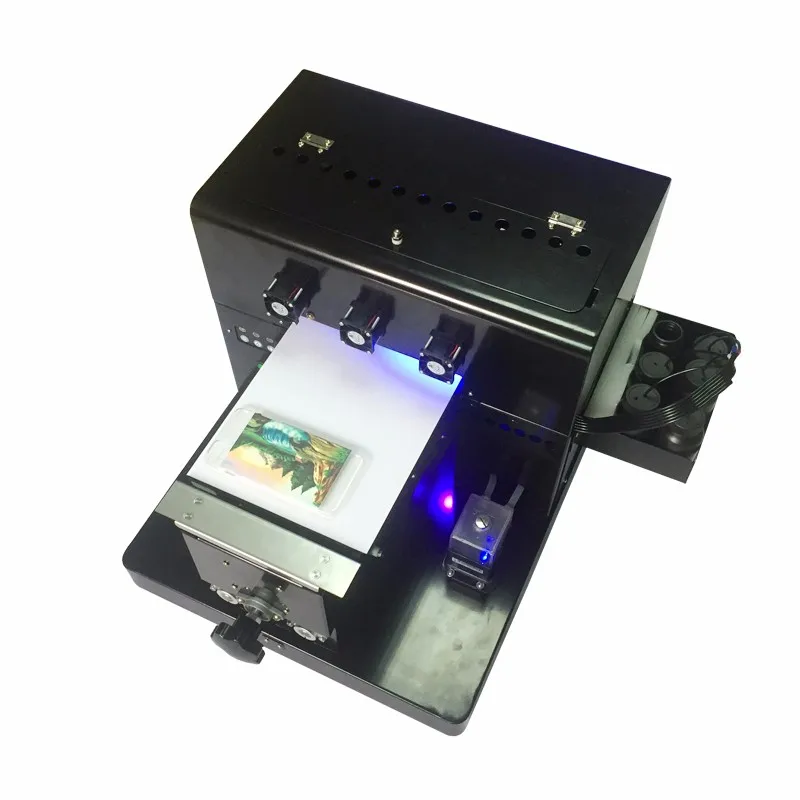 A4 маленький размер УФ принтер планшетный принтер с эффектом тиснения для чехол для телефона принтер, дерево, кожа, ABS, TPU, принтер