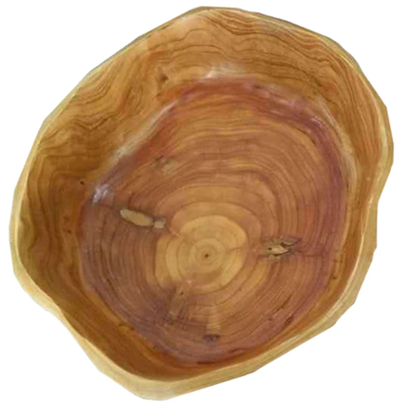 LUDA Household Fruit Bowl Wooden Candy Dish Fruit Plate Wood Carving Root Plate Wood 20-24 Cm fruit plate wooden tableware
