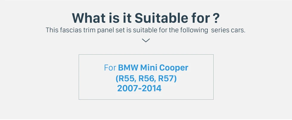 Seicane Двойной Дин Радио dvd-плеер Фризовая рамка для BMW Mini Cooper R55 R56 R57 отделкой Панель Установка комплект