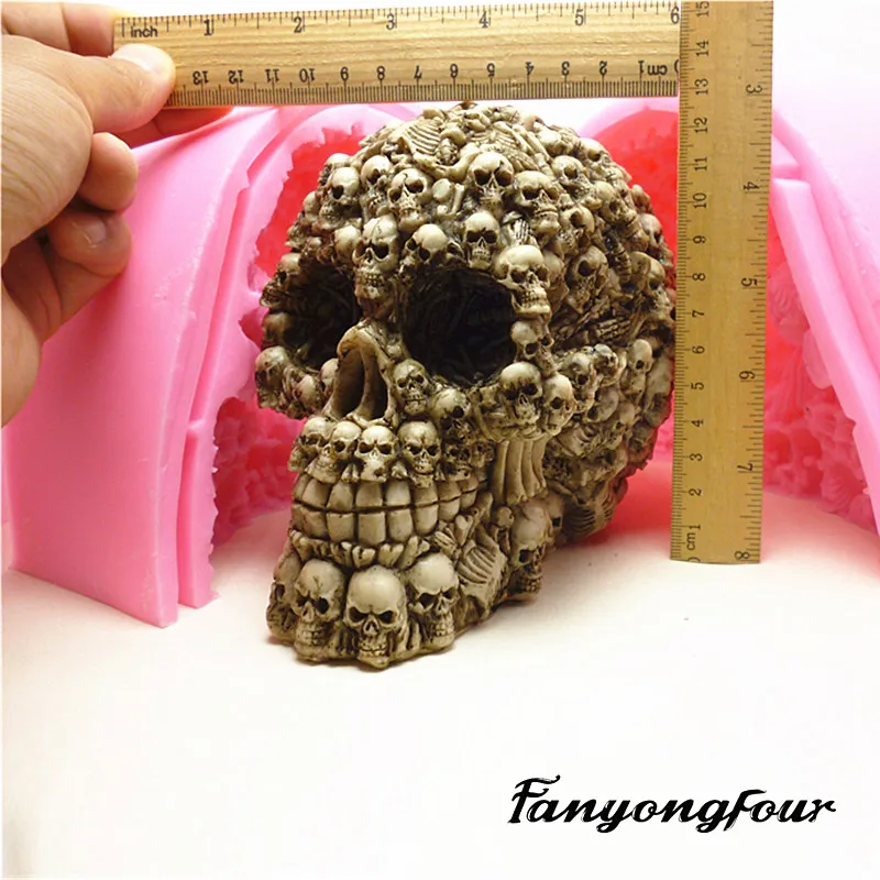 

Super Skull fondant cake mold silicone mold chocolate mold soap soap candles tool free shipping