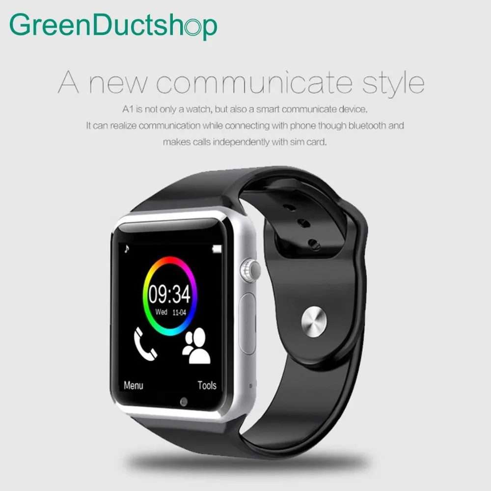 A1 Bluetooth Смарт часы Спорт Шагомер с 2G GSM SIM TF карта камера Smartwatch для Android и ios Россия