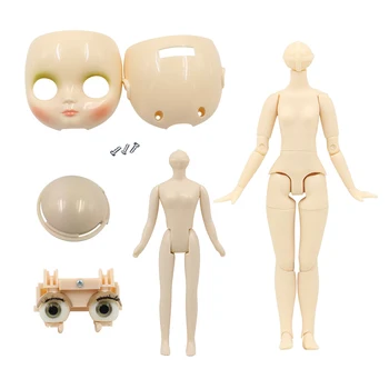 1/8 bjd blyth Middie doll accessories faceplate body eyes scalp eyechips 1/8 1