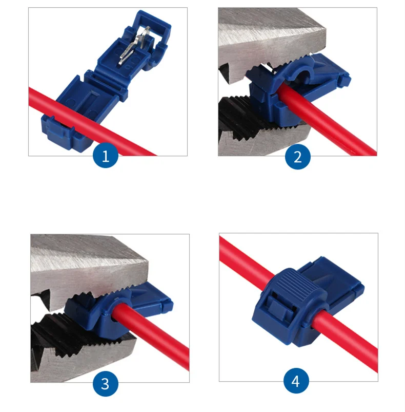 30 компл. T тип быстрый соединитель проводов кабель обжимной терминал 0,5-2,5 квадратные терминалы для провода электрические аксессуары