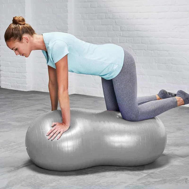 

Yoga Supplies Explosion-proof Yoga Peanut Ball Fitness Rehabilitation Physical Therapy Ball-Gray
