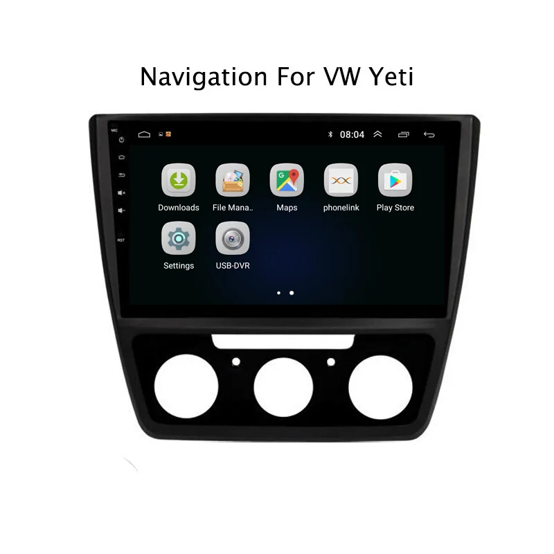 Cheap 10.1" 2.5D IPS Android 8.1 Car DVD GPS Player For Skoda Yeti 2014 2015 2016 2017 Car Radio Stereo Head Unit with Navigation 1