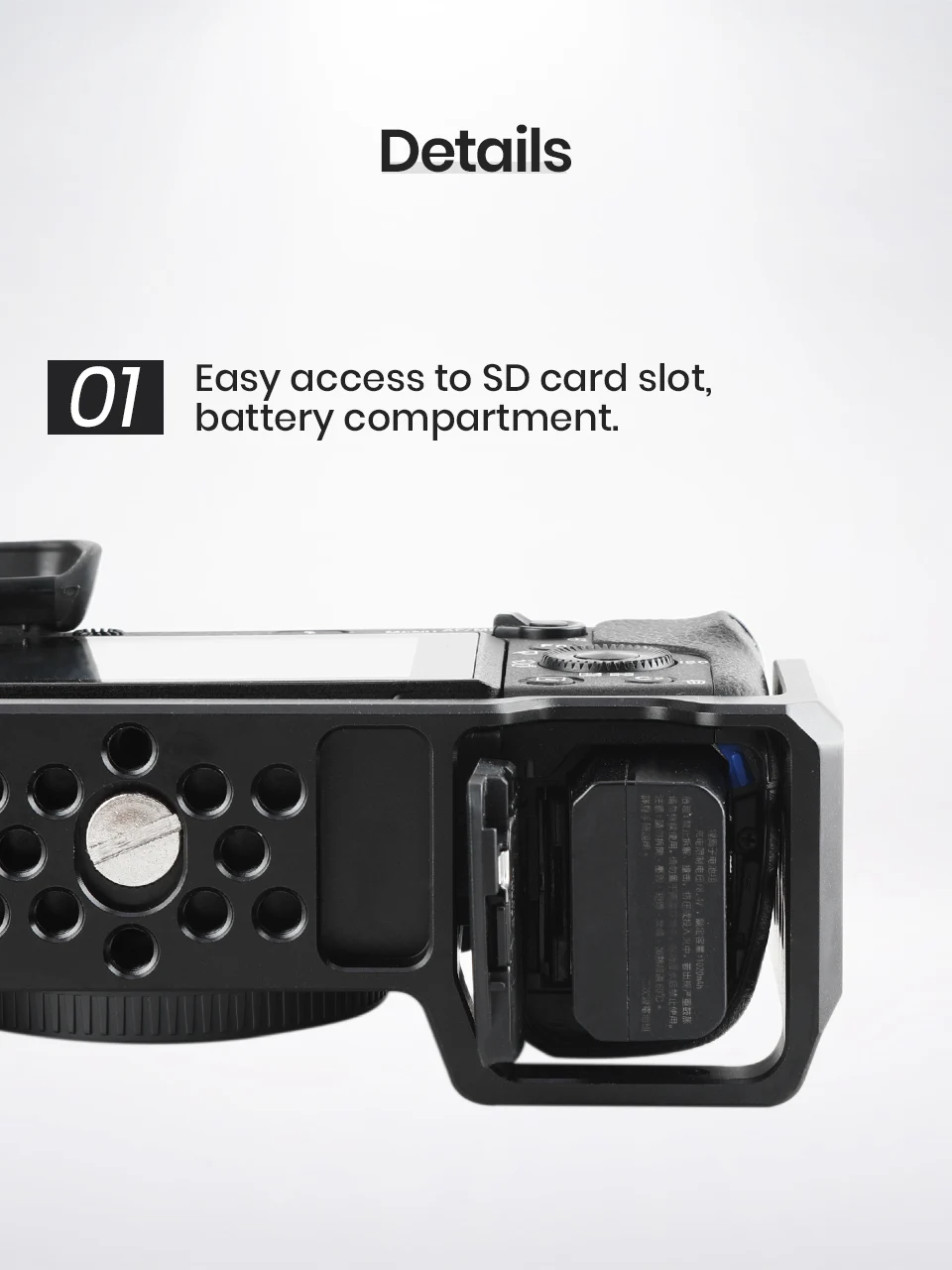 SmallRig Camera Cage For Sony A6000/A6300 - Protective Aluminum Frame With Mounting Points