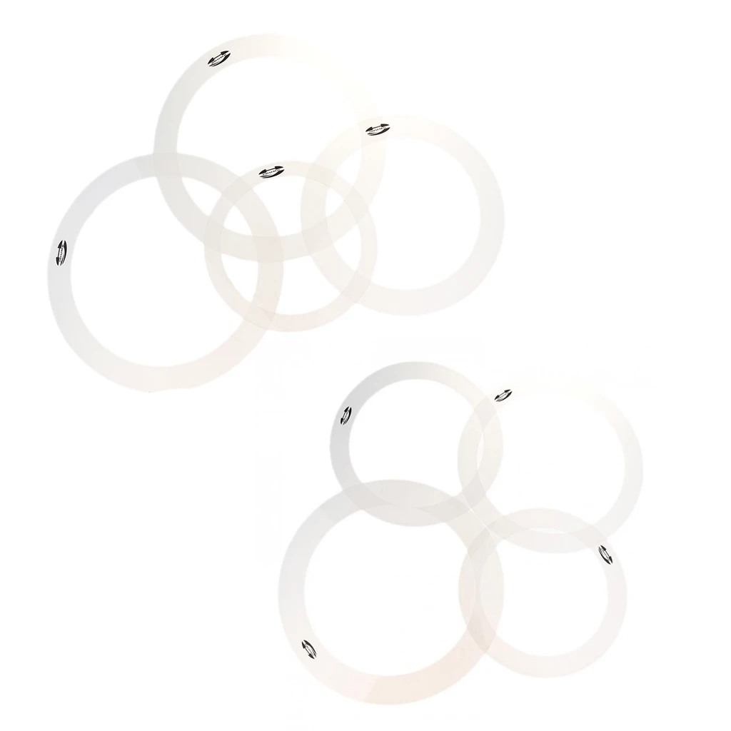 2 Packs PET Material Drum Muffler Dampening Tone Control Rings for Percussion Instrument