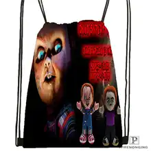 Custom kcurse_of_chucky походная сумка на шнурке Cute Daypack Kids Satchel(черная спинка) 31x40 cm#20180611-02-67