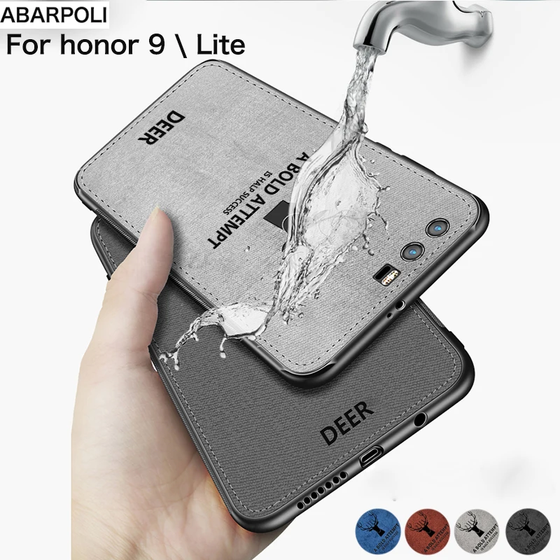 

Honor 9 Case for Huawei Honor 9 Lite Antler Cloth Texture Cover Soft silicone Bumper Case Coque Fundas on Honor 9 Lite 5.65