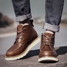 Однотонные модные повседневные мужские ботинки в байкерском стиле ботильоны с круглым носком на низком каблуке со шнуровкой весенне-осенняя уличная Рабочая обувь с перекрестной шнуровкой