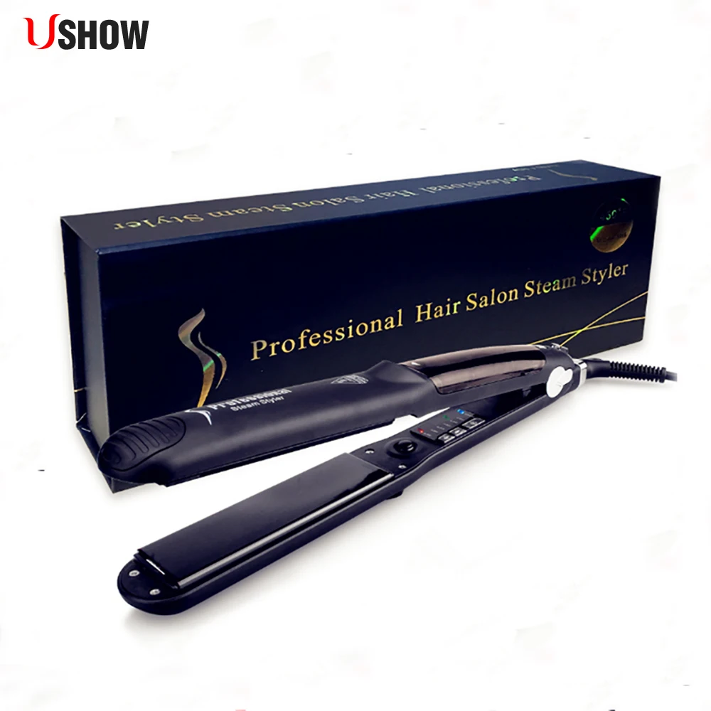 Утюжок для выпрямления волос с турмалиновым покрытием|steam hair straightener|flat ironhair