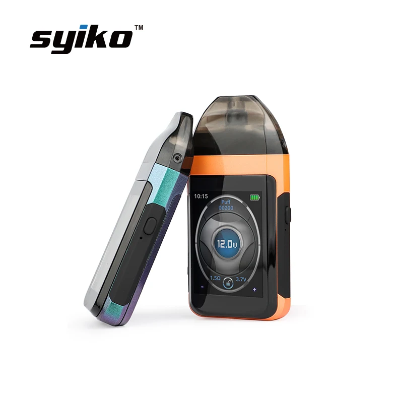 Free Shipping  Electronic Cigarette Touch Pod Vape Syiko SE Kit 650mAh Built-in Battery With 2ml Pod Cartridge Kit